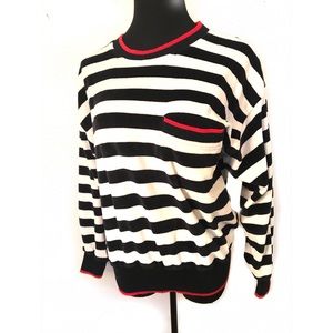 Vintage nautical velour sweater